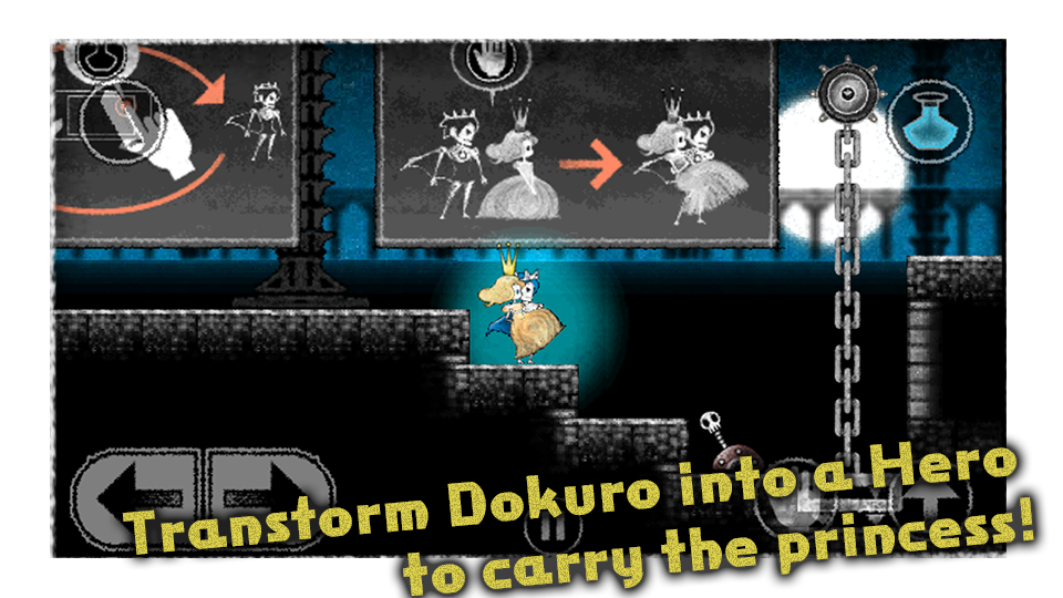Transform Dokuro into a Hero to carry the princess!